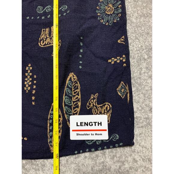 K‎ Studio Maxi Dress Women Size 16 Blue Nature Print Back Zip Vintage - Picture 10 of 13